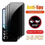 1-3 PCS Privacy Tempered Glass For Xiaomi Redmi 15C 4G 5G 15 14C 14R 13 13C 13R 13X 12 12C 11 Prime 