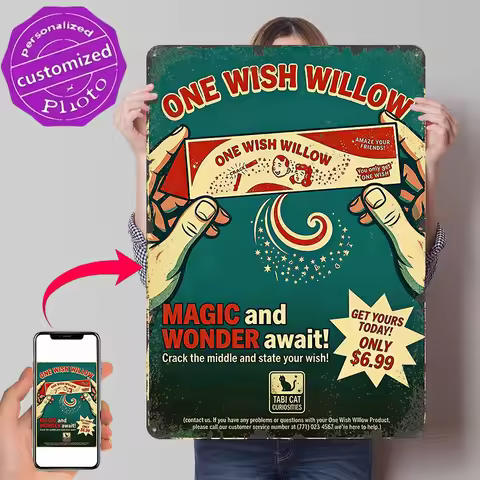 Obsession One Wish Willow Ad 3D Printed Texture Poster Personalized Wall Art Retro Metal Tin Signs f