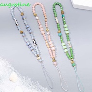 AUGUSTINE Mobile Phone Lanyard For Mobile Phone Case Gravel Handmade Pearl Mobile Phone Chain Mobile Phone Accessories Bead Anti-Lost Rope Cell Phone Lanyard