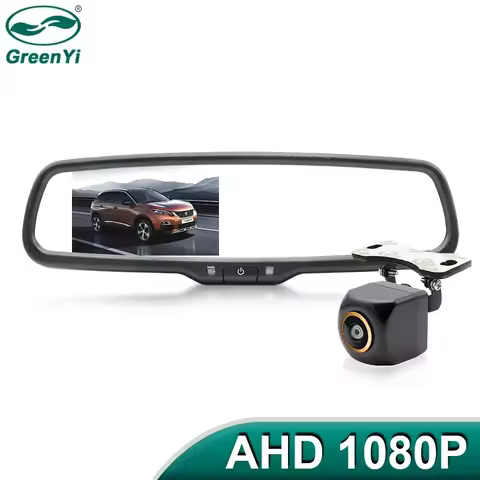 GreenYi AHD Car Rear View Mirror with Monitor 1000cd 4.3 inch Special Original Bracket Support 2 108
