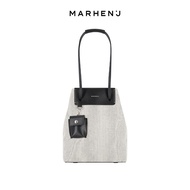 MARHEN.J Oat Bag Two tone canvas vegan leather Shoulder bag 4 colors - Mocha Brown / Luce Black / Do