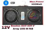 Bassbox Basbox Aktif Mobil DOUBLE Speaker ACR 6inch Array 1550 M FABULOUS USB MP3 Bluetooth FM