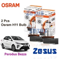 2 Pcs x Mentol Lampu Zesus Osram Headlamp Halogen Bosch Headlamp  Yellowish Bulb H11 12v -Perodua Be