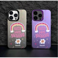 Rainbow Csing HP Silver Wrn Mtte Premium Silver nti Jtuh Hrd Cse For Oppo A3X 16 3S 5s 12 7 11k 15 1