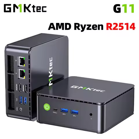 GMKtec G11 Nucbox MniPC AMD Ryzen R2541 DDR4 2666MT/s Dual 2.5G LAN WiFi6E BT5.2 M.2 NVMe SSD Win11 