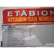 ETABION VITAMIN DAN MINERAL | Etabion  1 strip isi 10 tablet/ Vitamin dan Mineral / Vitamin Zat Besi / tablet penambah darah | ETABION Kapsul Penambah Darah vitamin dan mineral  | ETABION Kapsul Penambah Darah vitamin dan mineral