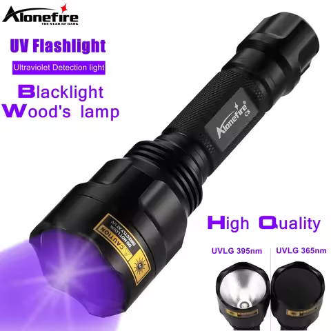 LGUV 365 395nm LED Flashlight Ultraviolet Invisible Ink Marker Cat Dog Urine Tinea Leakage Ore Money