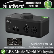 Audient EVO 4 2 in 2 Out USB Recording Audio Interface with Bundle Software (Evo4)