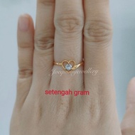 Cincin Emas Muda Love Setengah Gram Uk 7-13