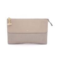 【二手】 Chloe Second Bag 手拿包 灰褐色皮革手拿包 女士二手 B