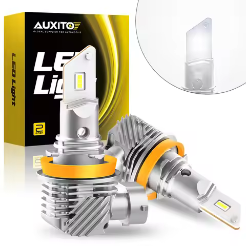 2Pcs AUXITO Q10 LED H11 Bulb 6000K Super White H8 H9 Canbus No Error Head Light For HONDA TOYOTA NIS