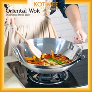 Frying Pan Wok Frying Pan Wok Stainless Steel Thick Anti-Rust