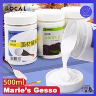 Tropical Blue Marie's White Primer Gesso Paint 500ml Gesso for Oil Painting Acrylic Canvas Gesso Whi