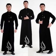 Jubah Slimfit master black Gamis Jubah Pria Muslim jubah alfaan gamis pria model zafeer