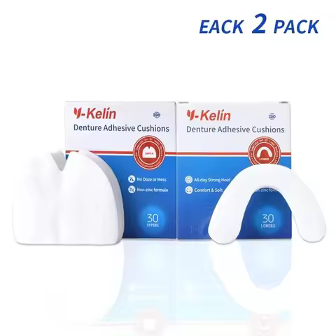 Y-Kelin Denture Adhesive Cushion 120 Pads (Upper 60+ Lower 60)