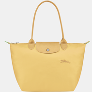 New 100% Genuine goods longchamp Le Pliage Green Handbag M foldable green long handle waterproof Canvas Shoulder Bags medium size Tote Bag L2605919452 Wheat color