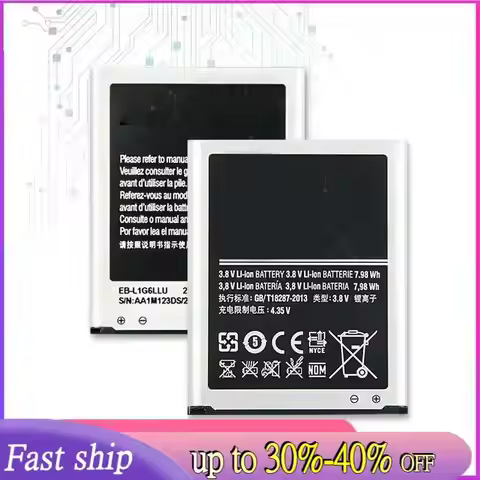 New EB L1G6LLU EB-L1G6LLU Battery For Samsung Galaxy S3 S III 3 I9300 I9300i I9082 I9060 R530 Grand 