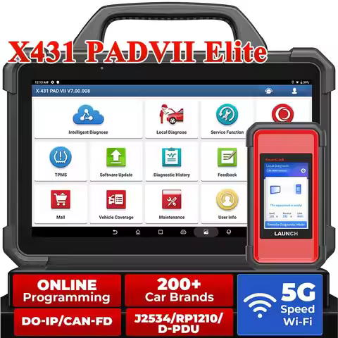 New LAUNCH X431 PAD 7 PAD7 PADVII Elite Car Diagnostic Tools J2534 Smartlink Automotive Scanner Onli