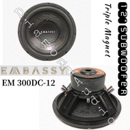 Subwoofer Embassy Em300 Dc Double Coil Sub 12 Inch Embasy Em 300 Triple Magnet ( BISA COD )