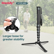 Manbily A-777L with M-5 Base Aluminum Portable Travel Monopod Max Load 18kg for Digital DSLR Camera