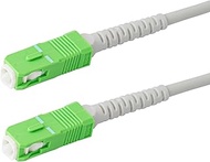 SpeedyFiberTX 1-Pack 10 Meter SC/APC to SC/APC 3.0mm White Simplex Riser OFNR Fiber Patch Cable, Cor