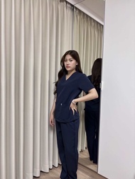 Scrudle Scrub cloudy ชุดสครับทางการแพทย์ สี Midnight navy