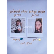 [FREE 1(yg Buy Giselle)&amp; 2(yg Buy Ningning) official MERCH Applies Multiples]polaroid official event aespa savage Giselle Ningningning