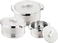 Pinnacle Insulated Casserole Dish with Lid 3 pc Set 3.7/2.6/1.5 qt. Hot Pot Food Warmer/Cooler –Ther