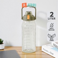 HIJAU Ataru 2 Ltr Tritan Drinking Bottle - Green Tumbler Water Bottle Drinking Place Water Bottle