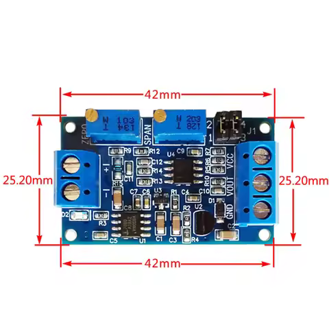 Current To Voltage Module 0 -20mA/4 -20mA to 0- 3.3V/0 -5V/0 -10V Voltage Transmitter Signal Convert