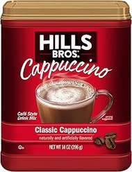 Hills Bros Instant Decadent Classic Cappuccino Mix with a Hint of Sweetness, Easy to Use and Conveni