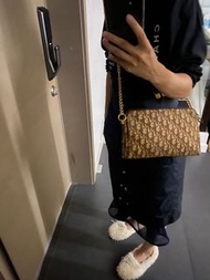 🈹🈹Christian Dior morogram vintage gold chain handbag three ways bag lady Dior mini Boston wallet 手袋 