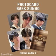 [UNOFFICIAL] PHOTOCARD BAEK SUNHO SUN HO ACTOR KOREA KDRAMA IF WISHES COULD K1LL