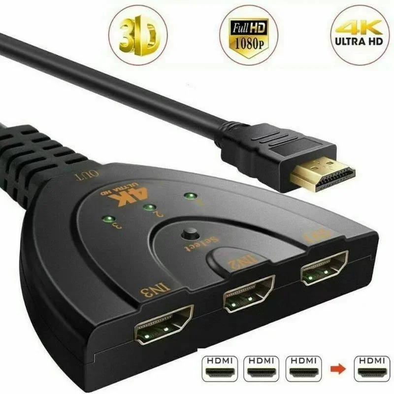 HDMI SWITCH 3 PORT / HDMI CABANG 3 / HDMI PARALEL SWITCHER