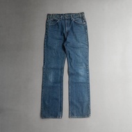 < White Wood 11 > VINTAGE LEVIS 517 DENIM American Made Dark Blue Orange Label Boot Type Trousers