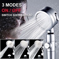 High Pressure with ON/Off Pause Switch Showerhead Handheld Shower Head 3-Settings Water Saving 360° Adjustable Faucet Shower Head