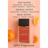 AJNA Majesty Citrus Niche Perfume 50ml | Fresh Citrus Green Tea Scent | Long-Lasting Unisex Eau De P