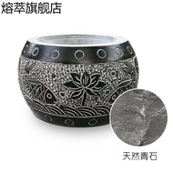 Bluestone Pillar Pier Base Stone Pillar Pad Base Stone Pillar Foot Stone Carving Pillar Leather Roun