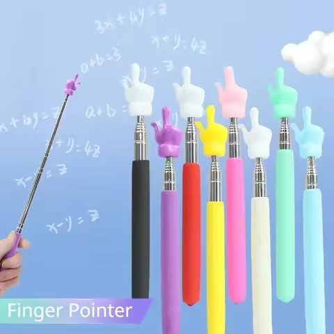 1PC Creative Color Cartoon Finger Stretchable Pointer Kindergarten School Kid Blackboard Baton Teach