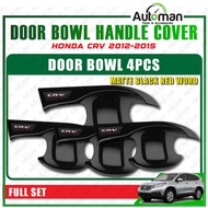 Door Bowl Handle Cover Honda CR-V CRV 2012 - 2015 Protector Guard Chrome Carbon Black Accessories