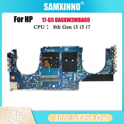 DA0XW3MBAG0 For HP ZBook 17 G5 Laptop Motherboard With i5 i7 CPU DDR4 L28461-001 L28461-601 100% Ful