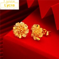 Gold 916 Original Earrings Woman Korean Style Earing Set for Girls 24K Earring for Women Birthday Gift for Women