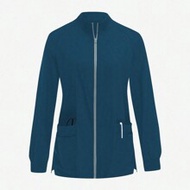 Rennaissance Workwear Nursing Scrub Uniform Jacket Set With Front Zipper Long Sleeve Pocket Simple C