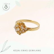 [Kedai Emas Gemilang] 200735 {YS} Vintage Diamond Gold Ring (17)(2.75G) [835 Gold]