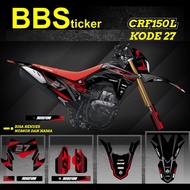 PREMIUM STICKER CRF 150 L minimalist Fullbody Decal STICKER - CRF 150 L Motor Trail Crf 27 Decal Sti