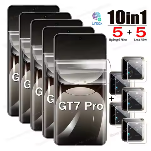 10IN1 Slim Hydrogel Film For Realme GT7 GT8 GT 7 8 Pro Soft Lens Film For Realme GT 8 7 Pro 6 6T NEO