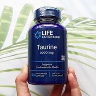 (Life Extension®) Taurine 1000 mg 90 Veggie Capsules ทอรีน สนับสนุนหัวใจ ละสายตา