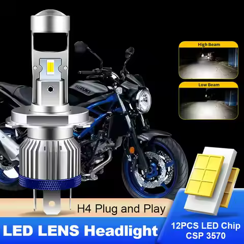 1PCS CANbus For Suzuki SV650 H4 HS1 9003 Motorcycle LED lens Headlight Hi/Lo Beam Bulb Led Spotlight