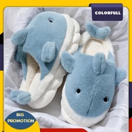 [Colorfull.sg] Funny Shark Cotton Slippers Comfortable Home Slipper Cute Shark Home Plush Shoes