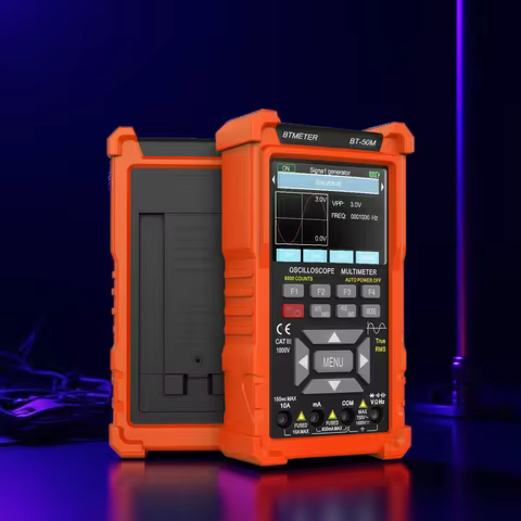 HP Handheld Oscilloscope 3-in-1 6000 Counts 50MHz Multimeter Scope & Signal Generator 3.5" IPS, Port